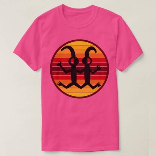 ペトログリフ踊り人 Tシャツ (デザイン正面)