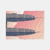 ペトロナスタワークアラルンプール フリースブランケット (正面(横))