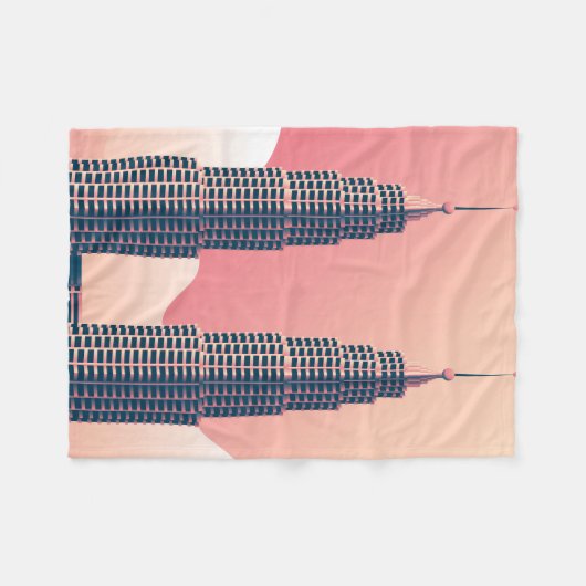 ペトロナスタワークアラルンプール フリースブランケット (正面(横))