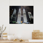 ペトロナスタワーズアットナイトプリント ポスター (キッチン)