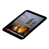 ペトロナスタワー – クアラルンプール – マレーシア – 私は愛 マグネット (左側)