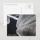 ペトロナス塔が空に高い ポストカード (正面/裏面)