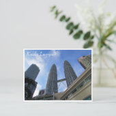 ペトロナス塔が高い ポストカード (スタンド正面)