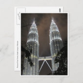ペトロナス・ツインタワーが輝く ポストカード (正面/裏面)