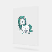 ペトロマネのユニコーンかわいいユニコーンおもしろいデザイン アクリルサイン (傾斜)