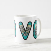 ペトロルヘッドV8カー愛好家 コーヒーマグカップ (正面右)