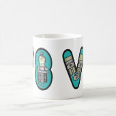 ペトロルヘッドV8カー愛好家 コーヒーマグカップ (中央)