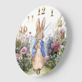 ペトロ・ザ・ラビットの庭の第2番 ラージ壁時計 (傾斜)