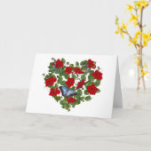 ペト絵を描ニアハートに蝶 カード (黄色い花)