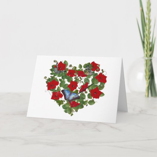 ペト絵を描ニアハートに蝶 カード (正面)