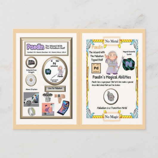 ペドインウィザード – パラジウム要素 ポストカード (正面)