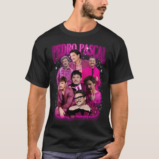 ペドロ・パスカル・イン・ピンク Tシャツ (正面)