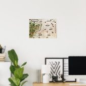 ペドロ・レイネルの「ミラー・アトラス」からのブラジル ポスター (ホームオフィス)