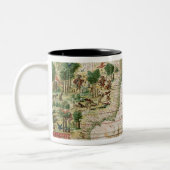 ペドロReinel著「ミラー地図書」からのブラジル ツートーンマグカップ (左)