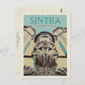 ペナの宮殿のエントリイラストレーション，シントラポルトガル ポストカード (正面/裏面)
