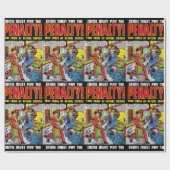 ペナルティベビー顔犯罪ヴィンテージ漫画 ラッピングペーパー (フラット)