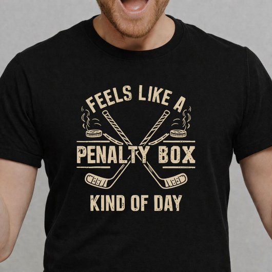 ペナルティボックスな一日 Funny Hockey Tシャツ