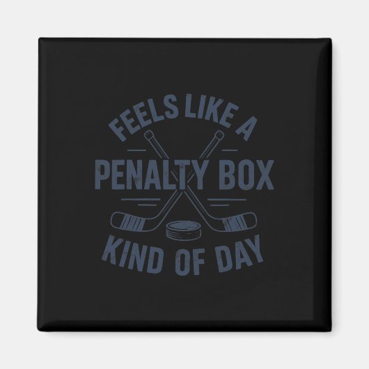 ペナルティボックスのような日 Funny Hockey  マグネット (正面)