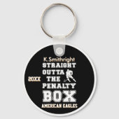ペナルティーボックスのアイスホッケーをストレートで出す キーホルダー (正面)