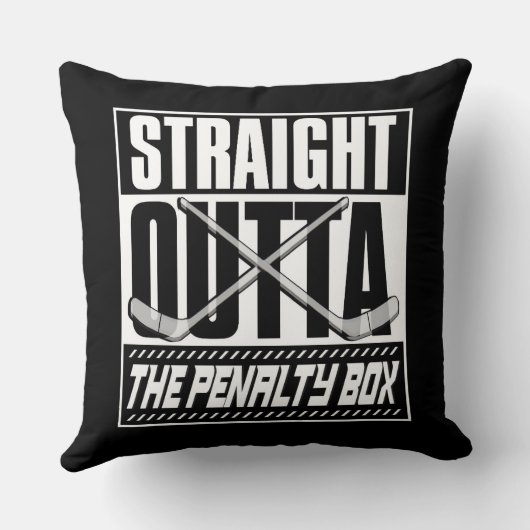ペナルティーボックスホッケーをストレートで出す クッション (裏面)