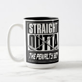 ペナルティーボックスホッケーをストレートで出す ツートーンマグカップ (左)