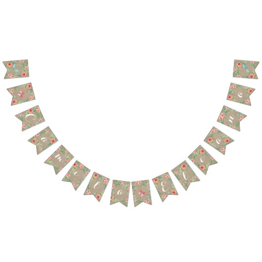 ペナントバラベビーガールネームBOHO子供部屋ルーム バンティングフラッグ (全)