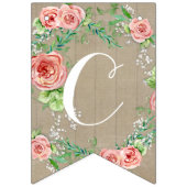 ペナントバラベビーガールネームBOHO子供部屋ルーム バンティングフラッグ (第3の旗)