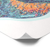 ペナントバレーロードターコイズとオレンジ ポスター (角)