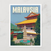 ペナン島 マレーシア レトロ アート 旅行 ポストカード (正面)