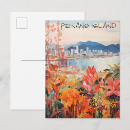 ペナン島 マレーシア 旅行 都市 絵画 美意識 ポストカード