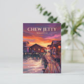 ペナン州クランジェティ (Chew Jetty) マレーシア ポストカード (スタンド正面)