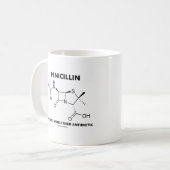 ペニシリンほとんどの広く利用された抗生物質(化学) コーヒーマグカップ (正面左)