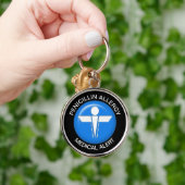 ペニシリンアレルギー医療警告 – ボタンキーチェーン キーホルダー (手)