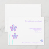 ペニナバルミツワー披露宴カード 招待状 (正面/裏面)