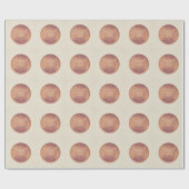 ペニーのイギリスの1つの硬貨 ラッピングペーパー (フラット)