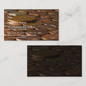 ペニーのペニーの硬貨のお金 名刺 (正面/裏面)