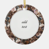 ペニーの山 – 1セントのペニーのスプレッド背景 セラミックオーナメント (正面)