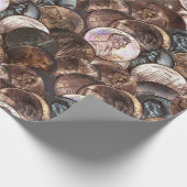 ペニーの山 – 1セントのペニーのスプレッド背景 ラッピングペーパー (角)