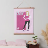 ペニーの花 吊り下げ型タペストリー (寝室)