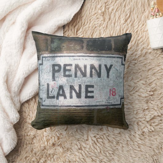 ペニーの車線の道路標識 クッション (ブランケット)