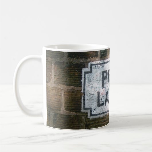 ペニーの車線の道路標識 コーヒーマグカップ (左)