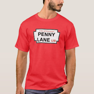 ペニーの車線、道路標識、リヴァプール、イギリス Tシャツ