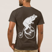 ペニーのFarthingに乗っているカエル Tシャツ (裏面)