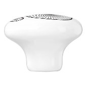 ペニーのFarthingのバイクに乗っているブタかブタ セラミックノブ (側面)