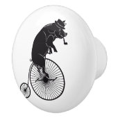 ペニーのFarthingのバイクに乗っているブタかブタ セラミックノブ (右)