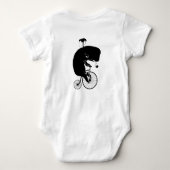 ペニーのFarthingのバイクのクジラのライダー ベビーボディスーツ (裏面)