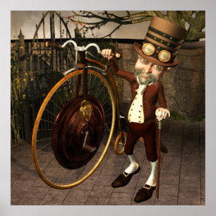 ペニーのFarthingのSteampunkのプリント ポスター