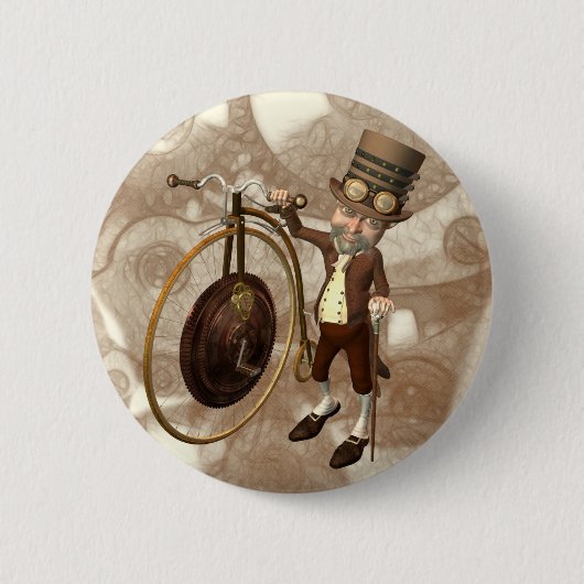 ペニーのFarthing Steampunk 缶バッジ (正面)