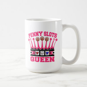 ペニーは女王に細長い穴をつけます コーヒーマグカップ