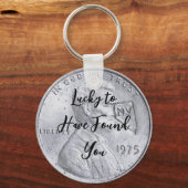 ペニーカスタムプリントを見つけたのは幸運だった キーホルダー (正面)